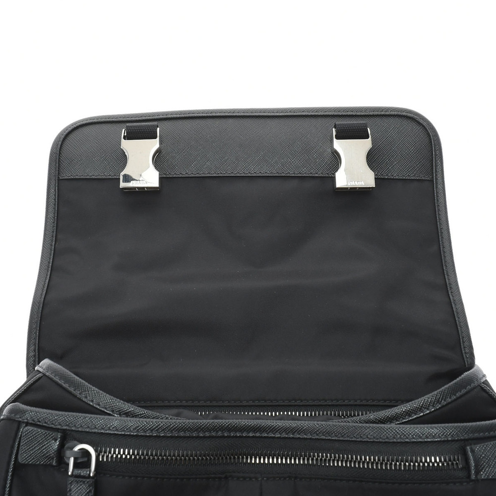 Prada Metal Fittings Renylon Shoulder Bag Black Silver - Picture 8 of 10